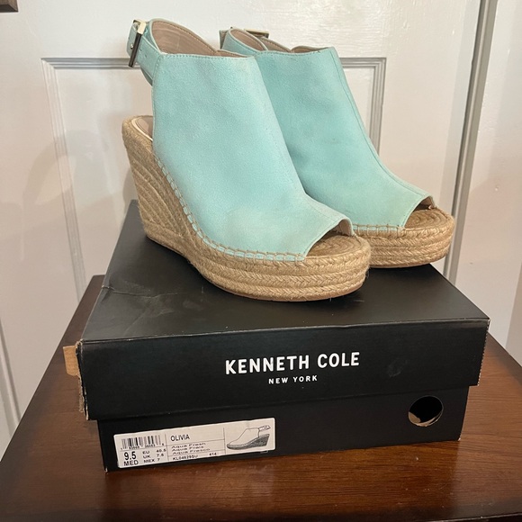 Kenneth Cole Shoes - Kenneth Cole Olivia Espadrille Wedge - Aqua